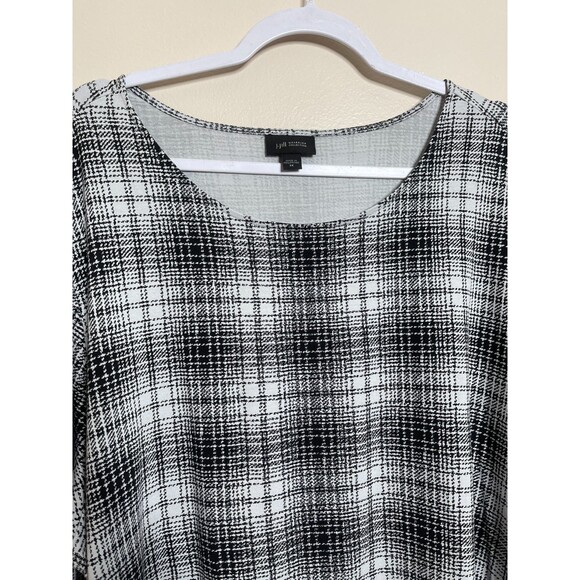 J.Jill Wearever Collection Top Womens 3X Black White 3/4 Sleeve Stretch Tunic - Picture 4 of 11